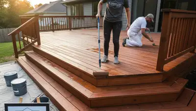 Professional deck staining service in Brandon, FL with durable, weather-resistant wood finish