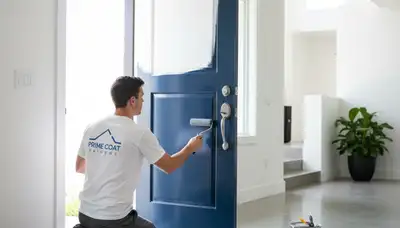 Professional door painting service in Brandon, FL restoring entry doors with durable outdoor finish