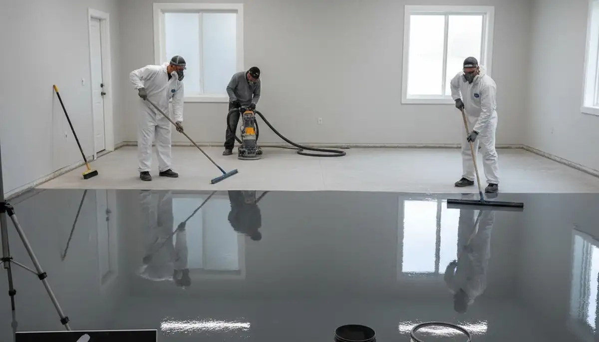 Professional epoxy garage floor coating in Brandon, FL by expert house painters
