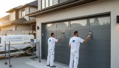 Professional garage door painting in Brandon FL enhancing curb appeal with durable exterior finishes