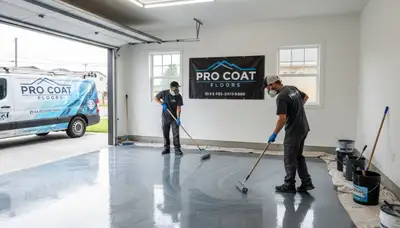 Professional garage floor epoxy coating in Brandon, FL by local house-painting experts