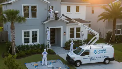 Professional house painters servicing homes in Brandon, FL with expert exterior painting results