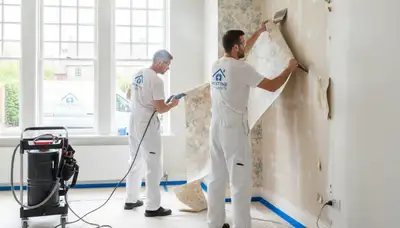 Professional wallpaper removal and wall prep by expert painters in Brandon, FL homes
