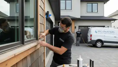 Professional wood rot repair on exterior trim by house painters in Brandon, FL